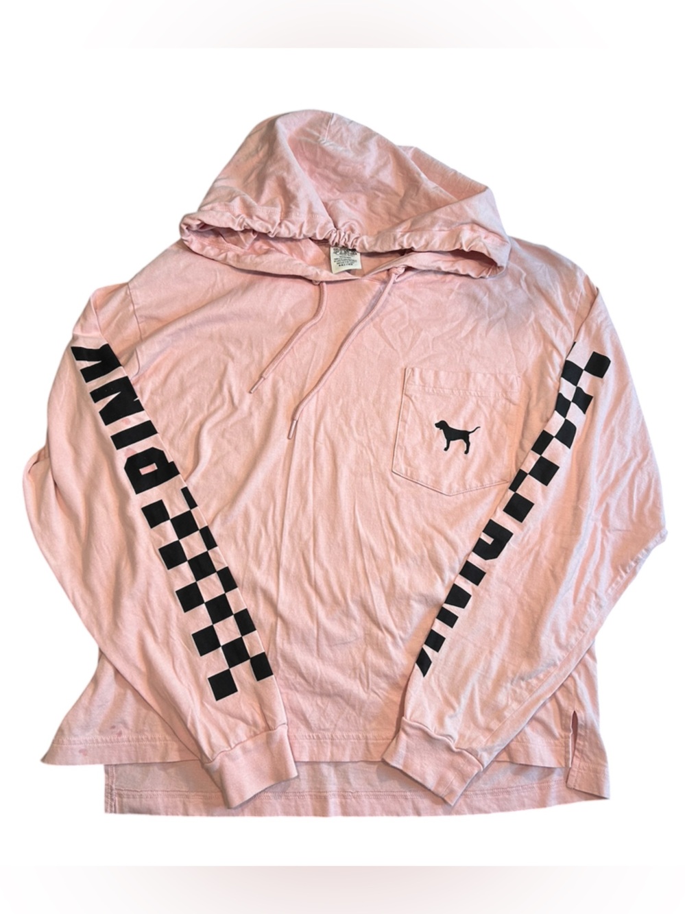 Victoria's Secret PINK pink and black hoodie size medium